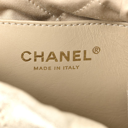 Chanel Metallic Lambskin Quilted Mini Chanel 22 Golden 6 of 10
