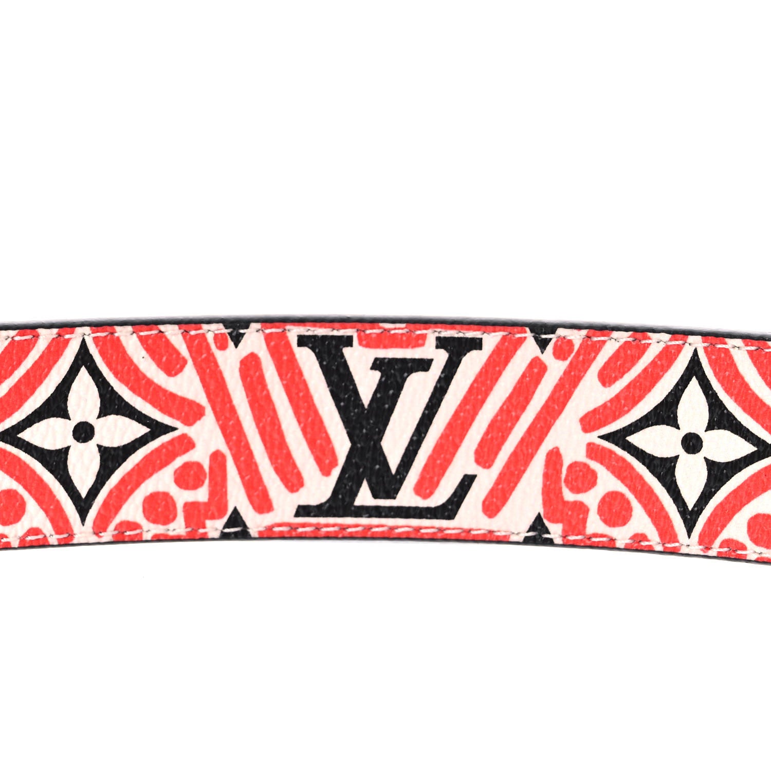 Louis Vuitton Monogram Crafty 30mm Iconic Reversible Belt 90 36 Red Cream Black 3 of 3
