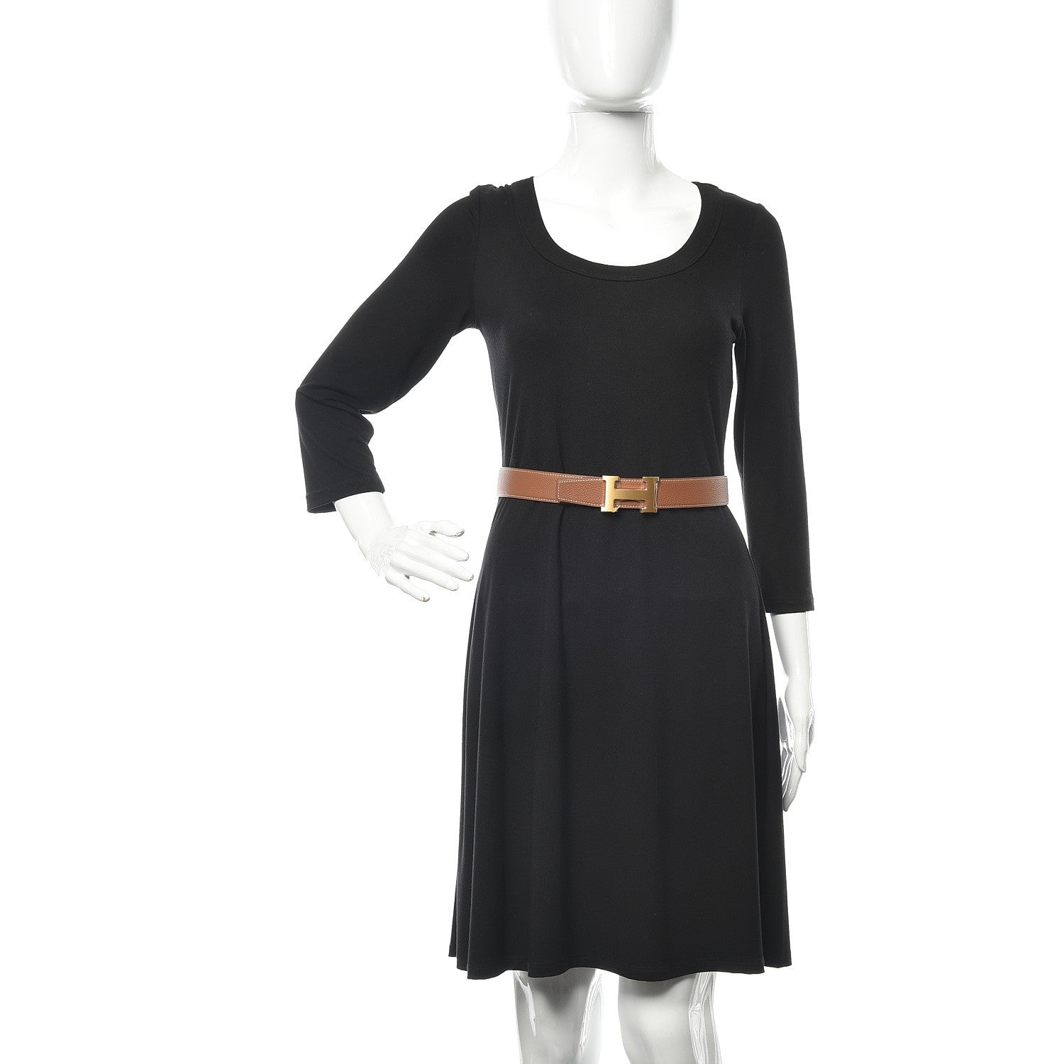 Hermes Box Togo 32mm H Belt 90 Black Gold 2 of 6