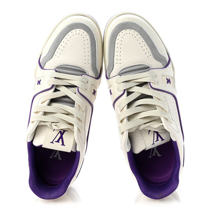 Louis Vuitton Calfskin Womens LV Trainer Sneakers 39 Purple 2 of 10
