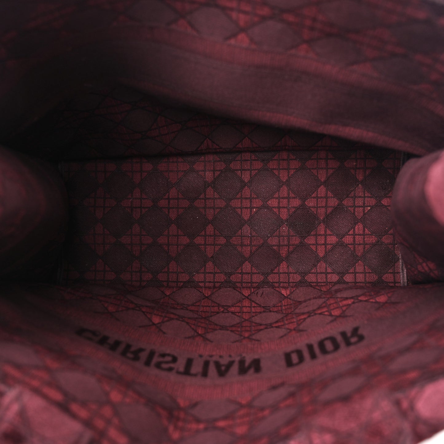 Velvet Cannage Large Book Tote Burgundy