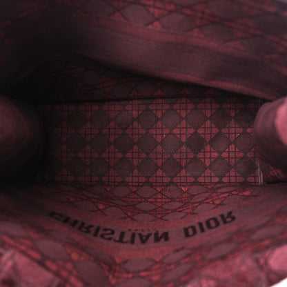 Christian Dior Velvet Cannage Large Book Tote Burgundy 5 of 13