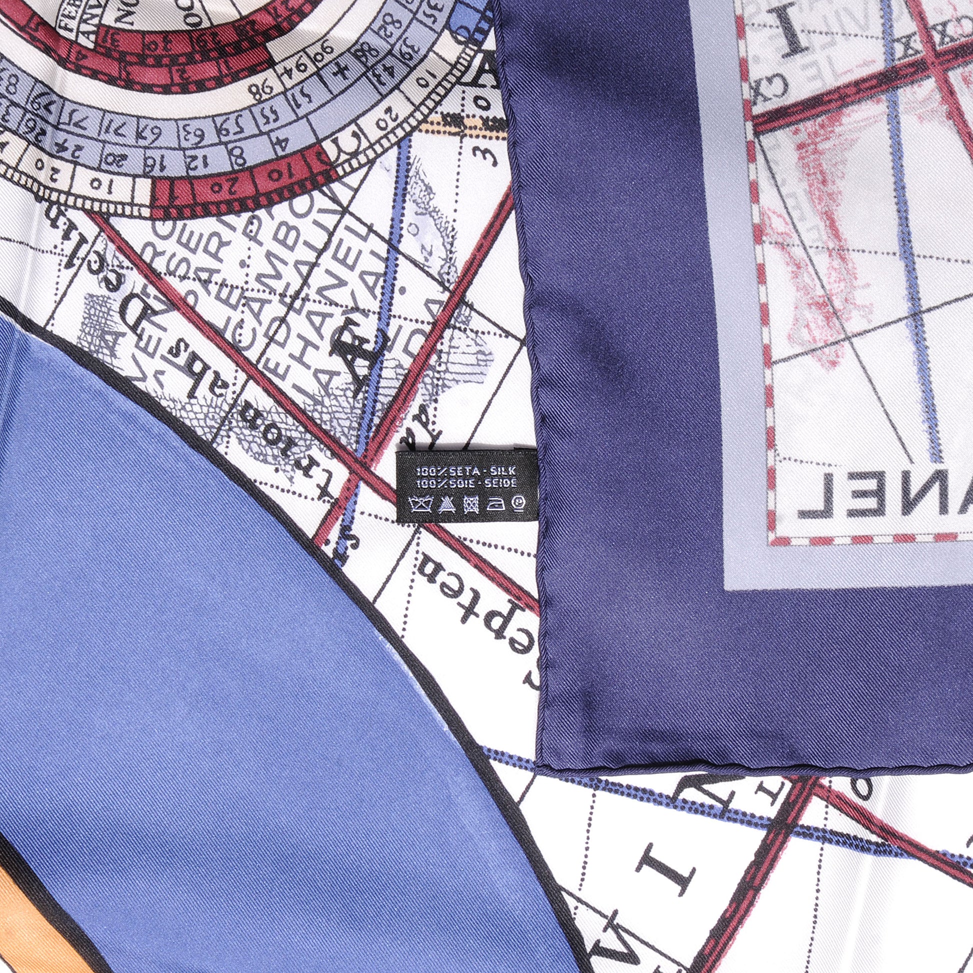 Chanel Silk Map Square Scarf CC 5 of 5