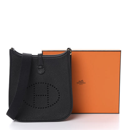 Hermes Taurillon Clemence Evelyne TPM Black 10 of 10