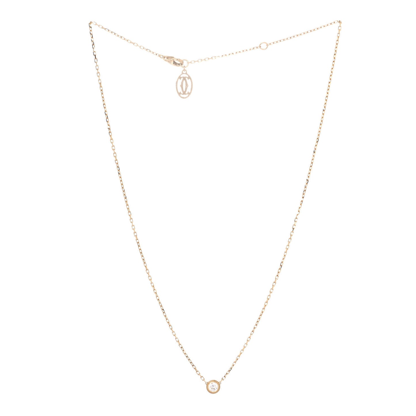 18K Yellow Gold Diamond LM D'Amour Pendant Necklace