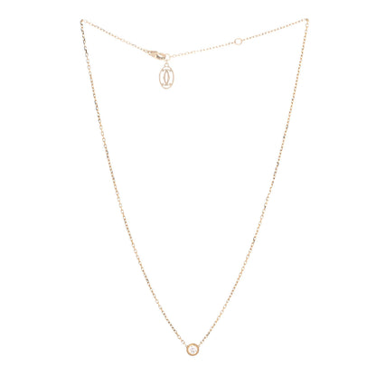 Cartier 18K Yellow Gold Diamond LM D'Amour Pendant Necklace 2 of 7