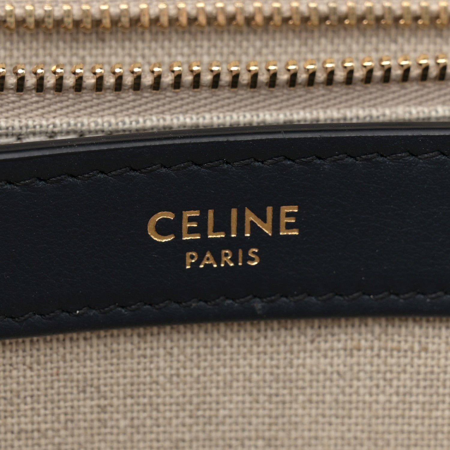 Celine Canvas Calfskin Teen Soft 16 Shoulder Bag Vanilla Navy 6 of 12