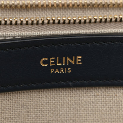 Celine Canvas Calfskin Teen Soft 16 Shoulder Bag Vanilla Navy 6 of 12