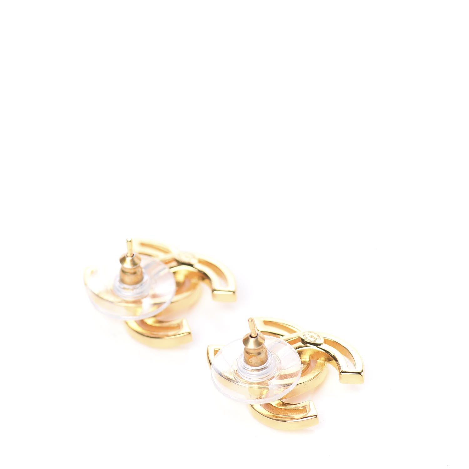 Chanel Metal Obazine CC Earrings Gold 3 of 5