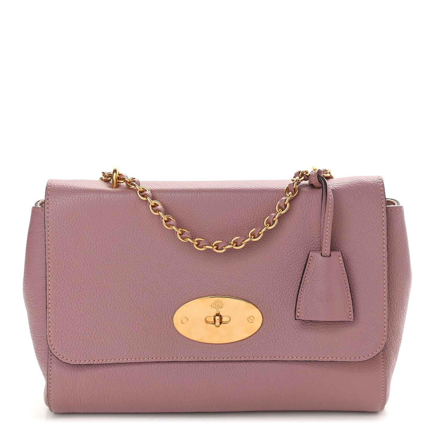 Calfskin Goat Medium Lily Flap Dark Blush