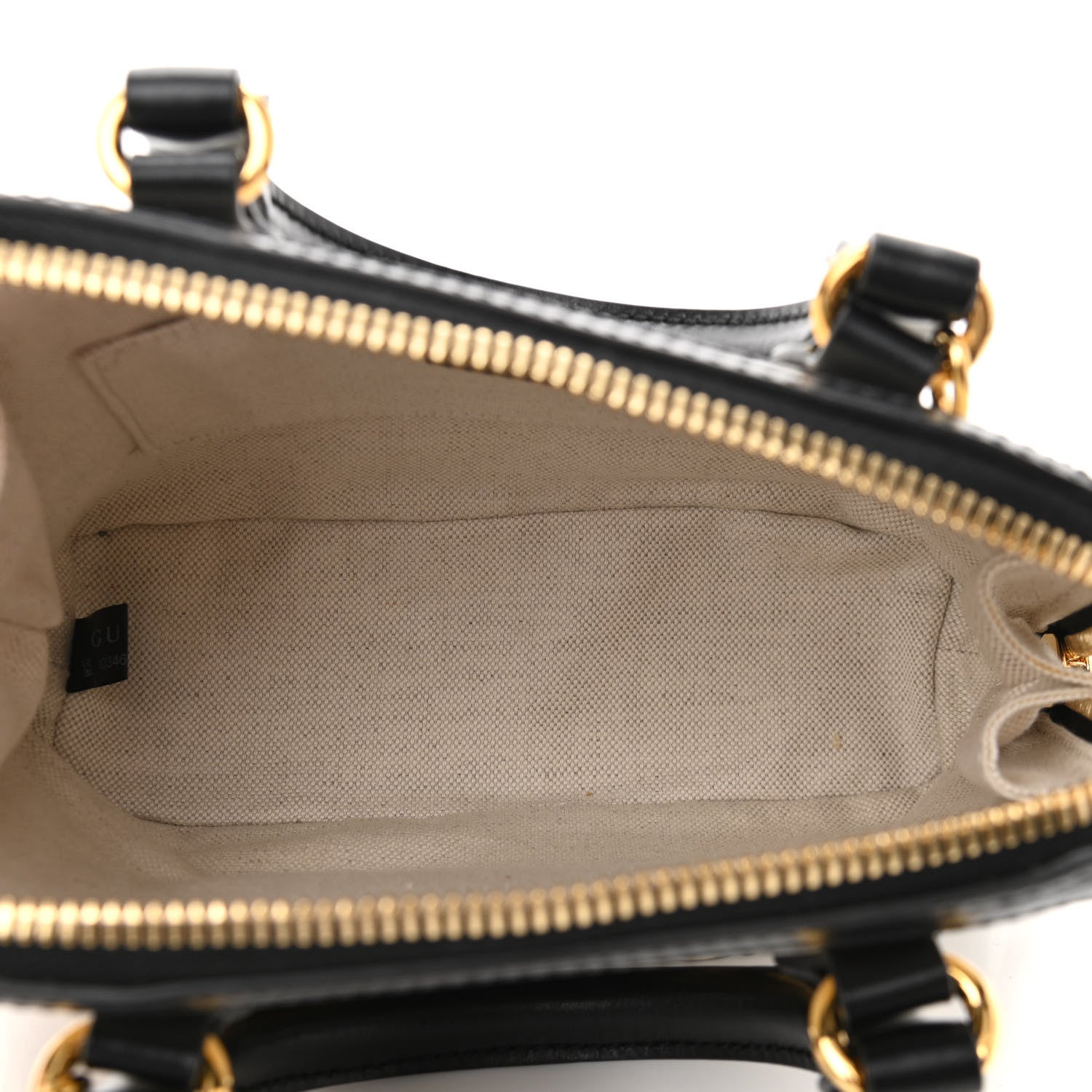 Gucci Boarded Plutone Calfskin Bi-Color Mini Horsebit 1955 Top Handle Bag Mystic White Black 5 of 10