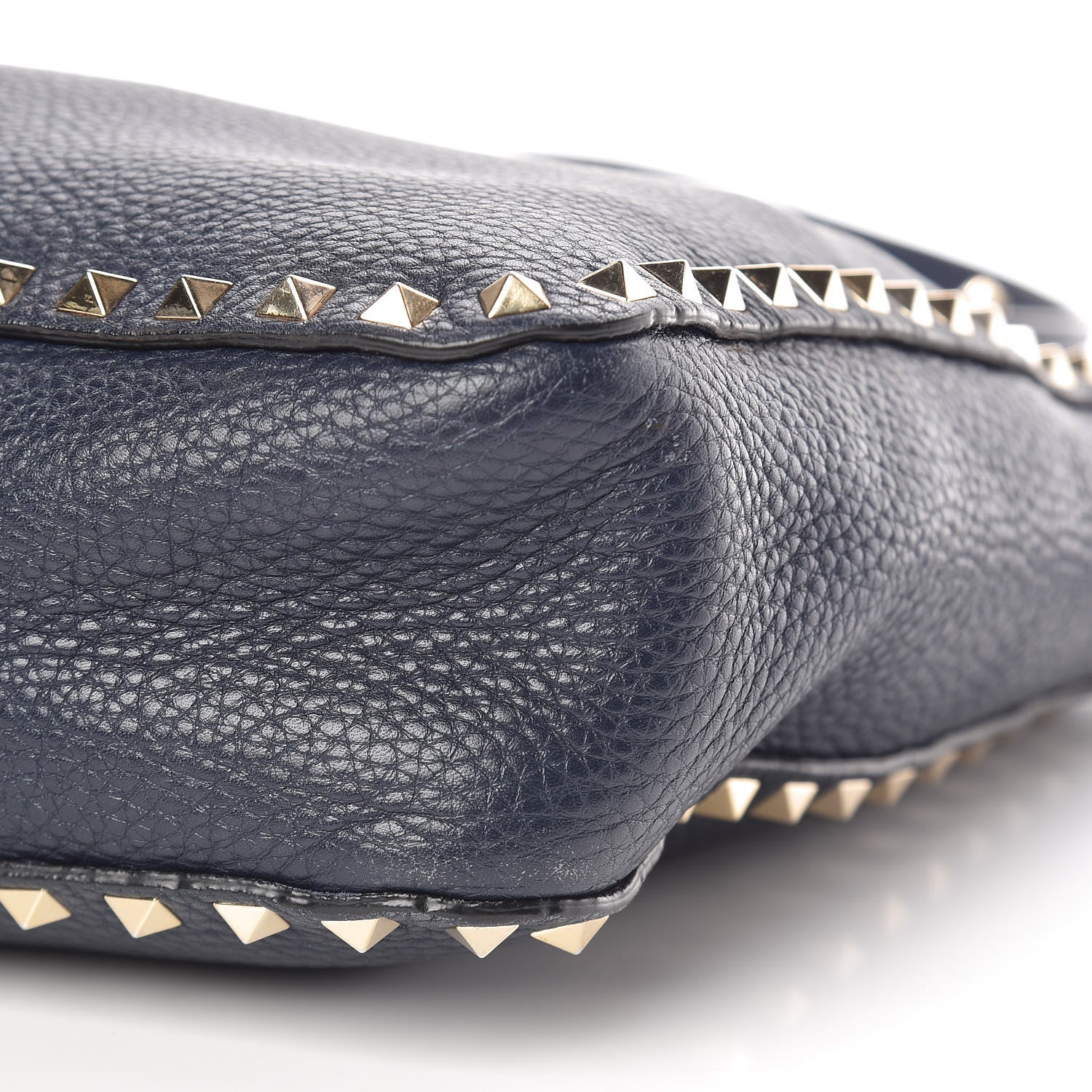 Valentino Garavani Pebbled Calfskin Small Rockstud Flip-Lock Messenger Bag Marine 6 of 10