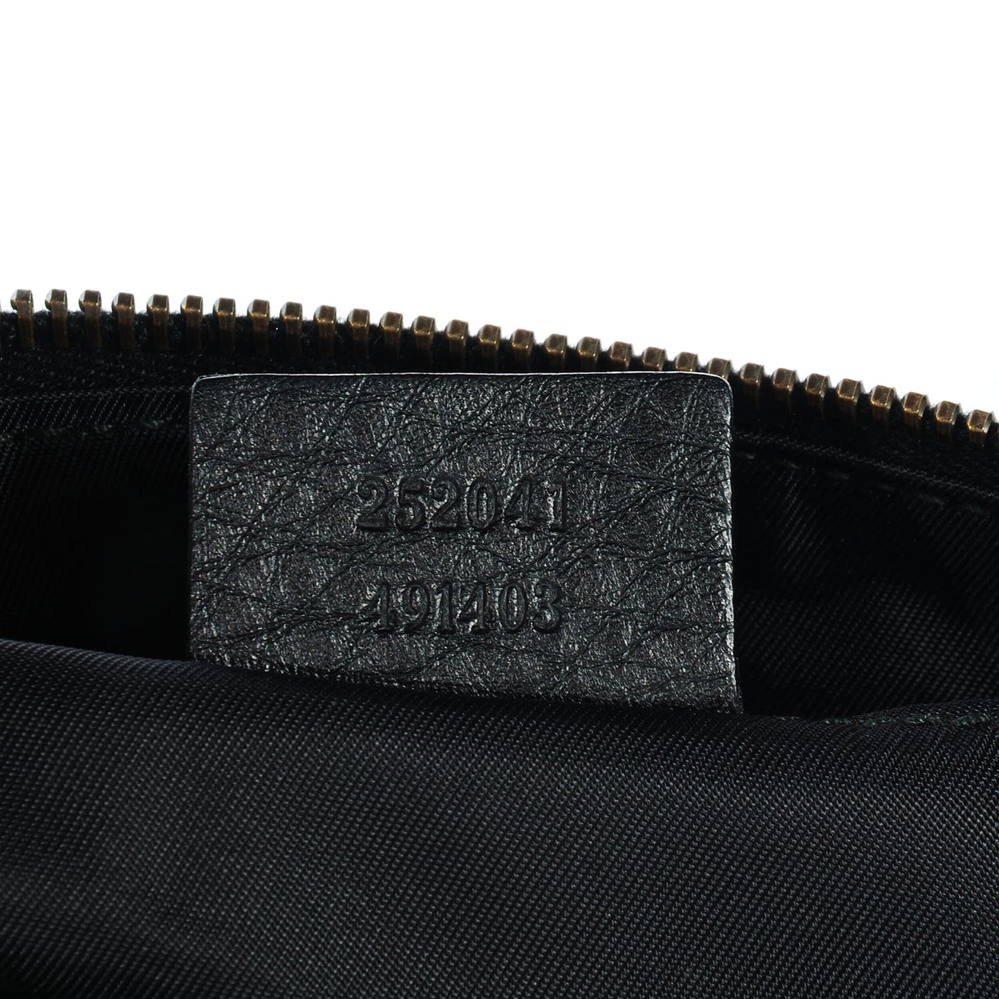 Pebbled Leather Wristlet GG Black