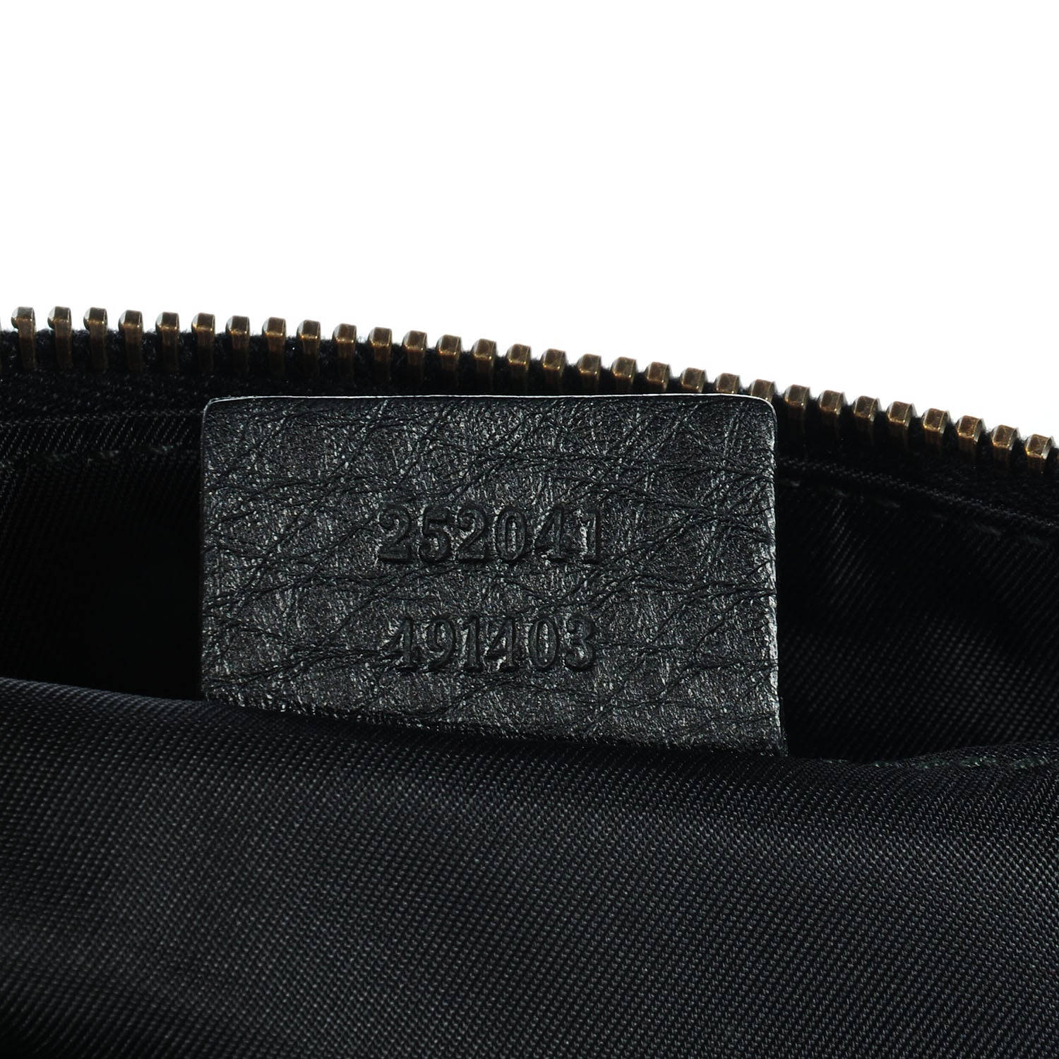 Gucci Pebbled Leather Wristlet GG Black 8 of 8