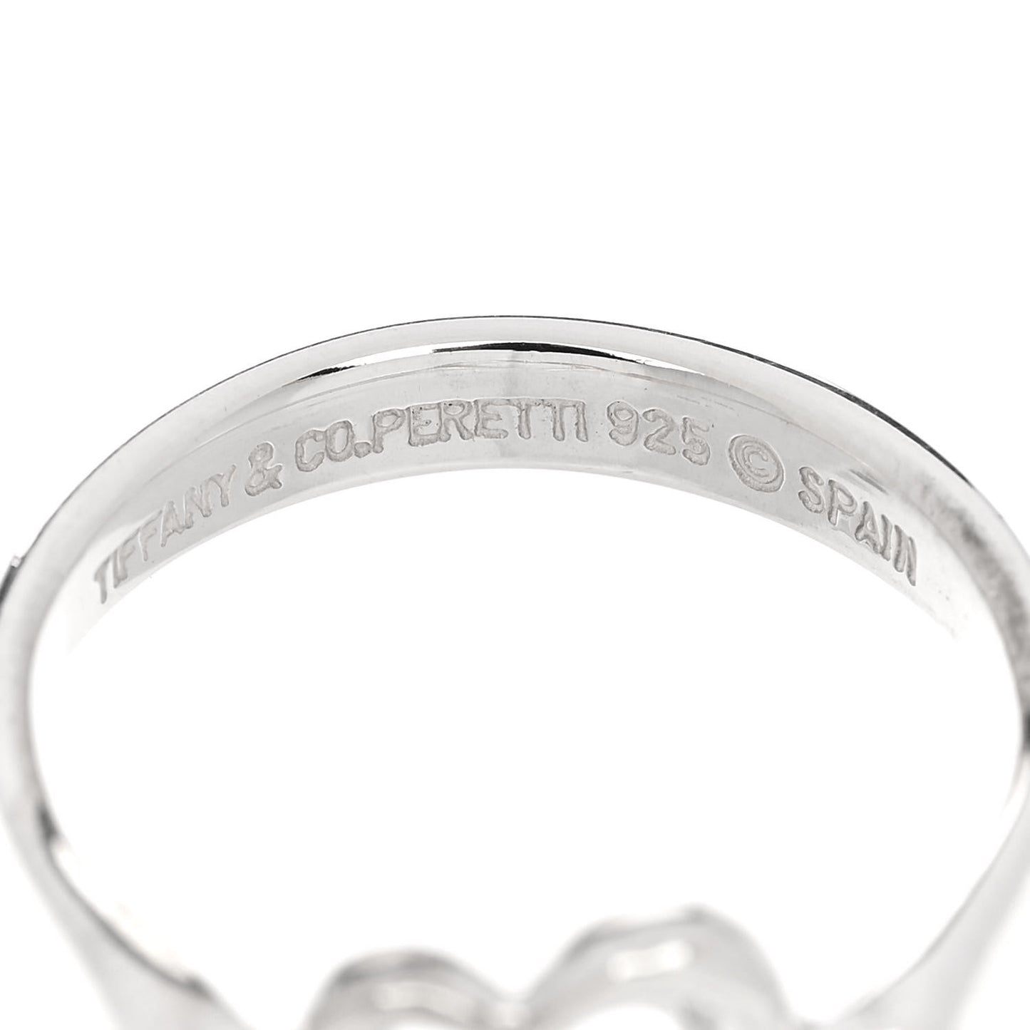 Sterling Silver Elsa Peretti Open Heart Ring 53 6.5