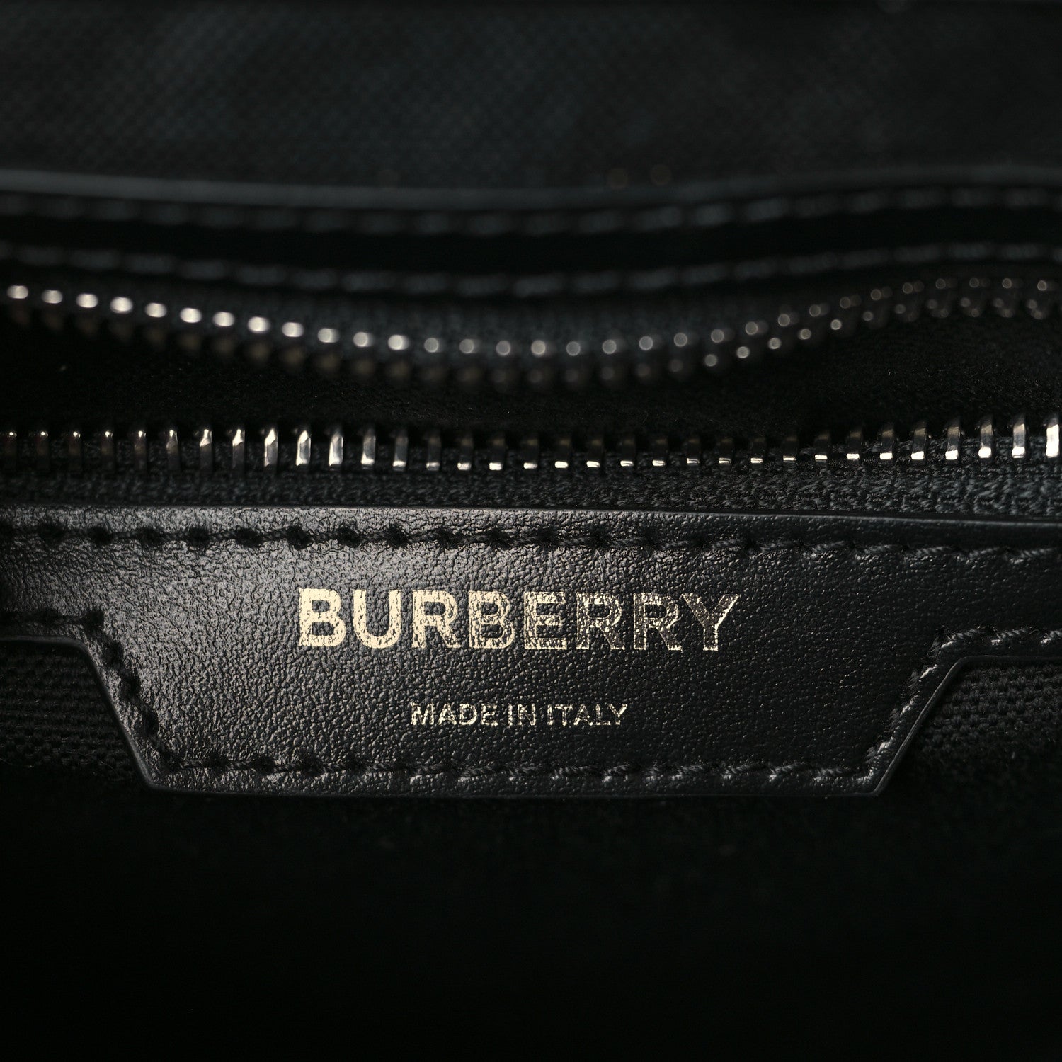 Burberry Calfskin Embossed Check Messenger Bag Black 6 of 9