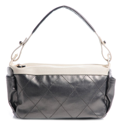 Chanel Coated Canvas Paris Biarritz Hobo Silver 1 of 7