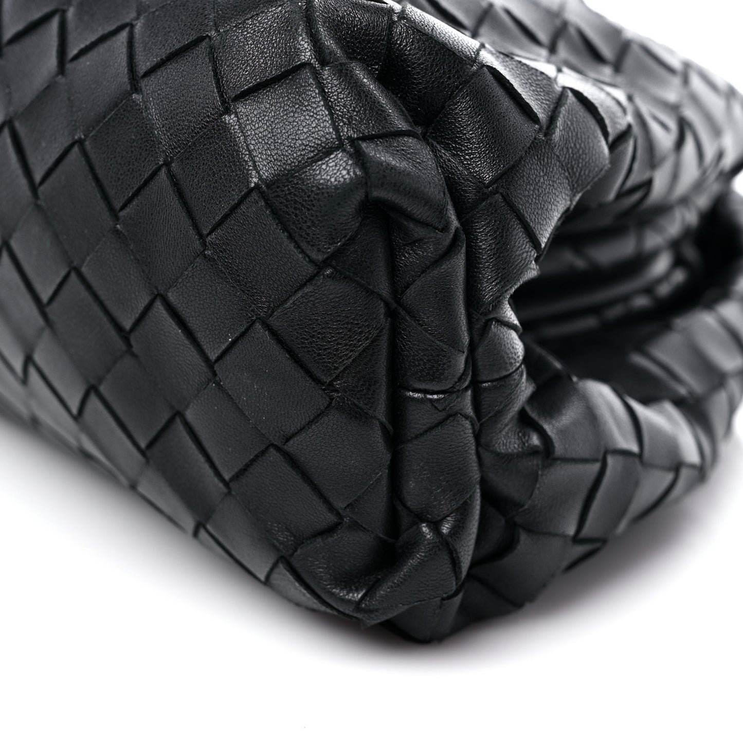 Nappa Maxi Intreccio The Pouch Oversized Clutch Black
