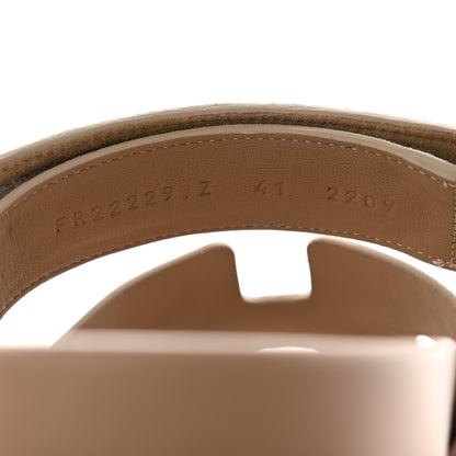 Hermes Suede Goatskin Womens Chypre Sandals 41 Beige Argile 7 of 10