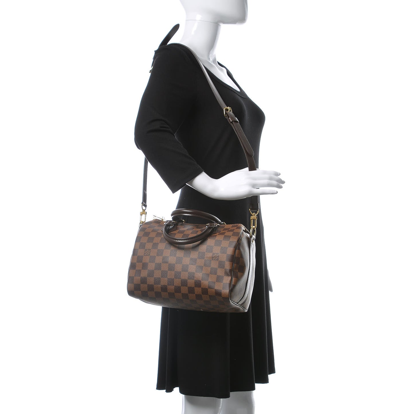 Damier Ebene Speedy Bandouliere 25