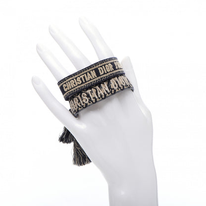 Christian Dior Woven Cotton J'Adior Friendship Bracelet Set Navy 2 of 5