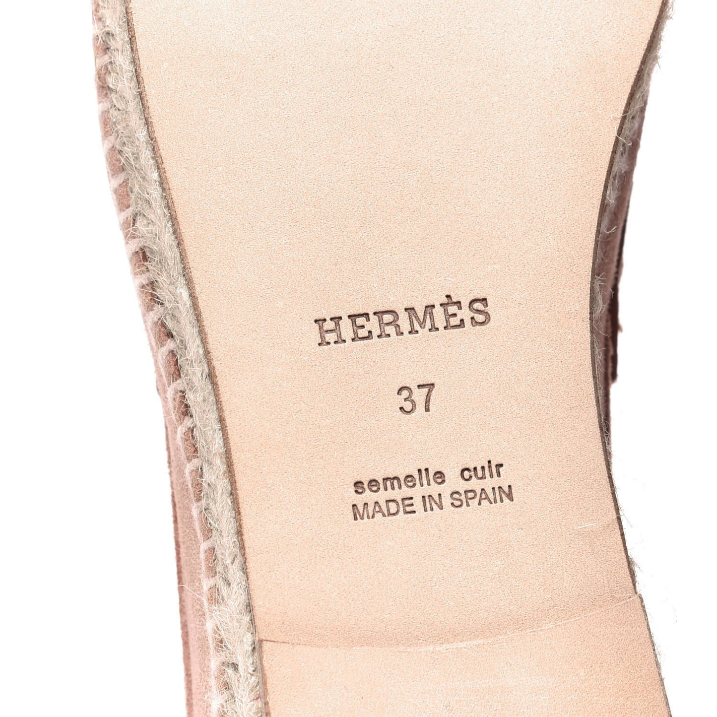 Suede Calfskin Womens Trip Espadrilles 37 Bois De Santal