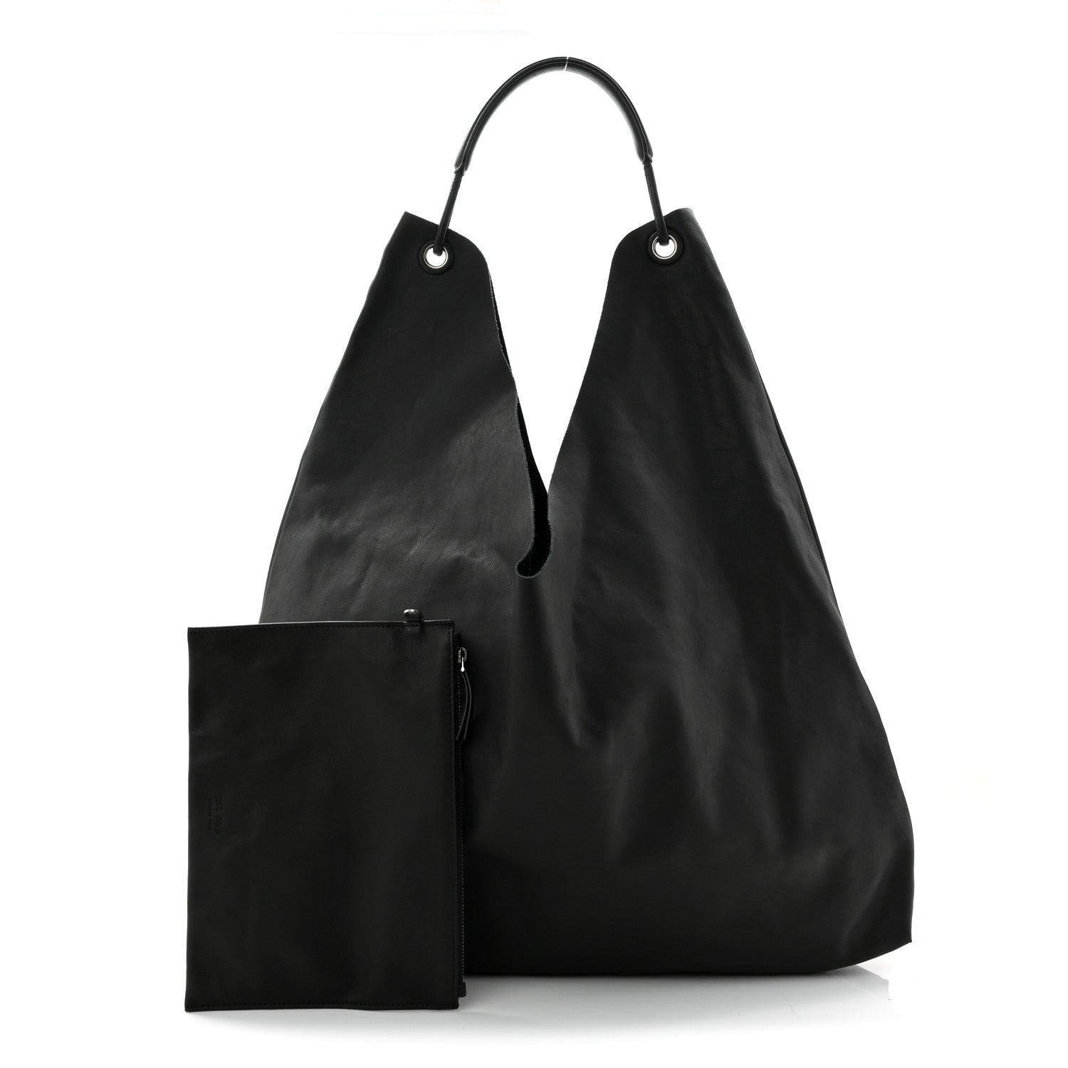 The Row Lambskin Bindle Three Bag Black 3 of 10