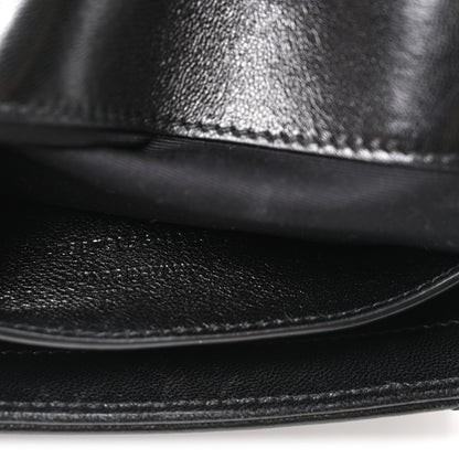 Saint Laurent Lambskin Quilted Monogram Toy Loulou Crossbody Bag Black 7 of 10