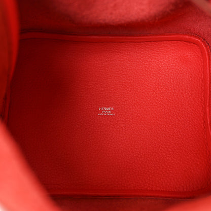 Hermes Taurillon Clemence Picotin Lock 22 MM Rouge Pivoine 5 of 9