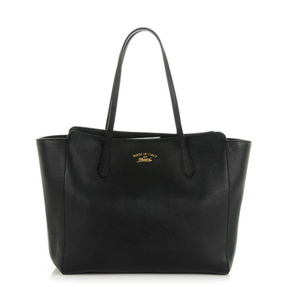 Gucci Pebbled Calfskin Medium Swing Tote Black 1 of 6