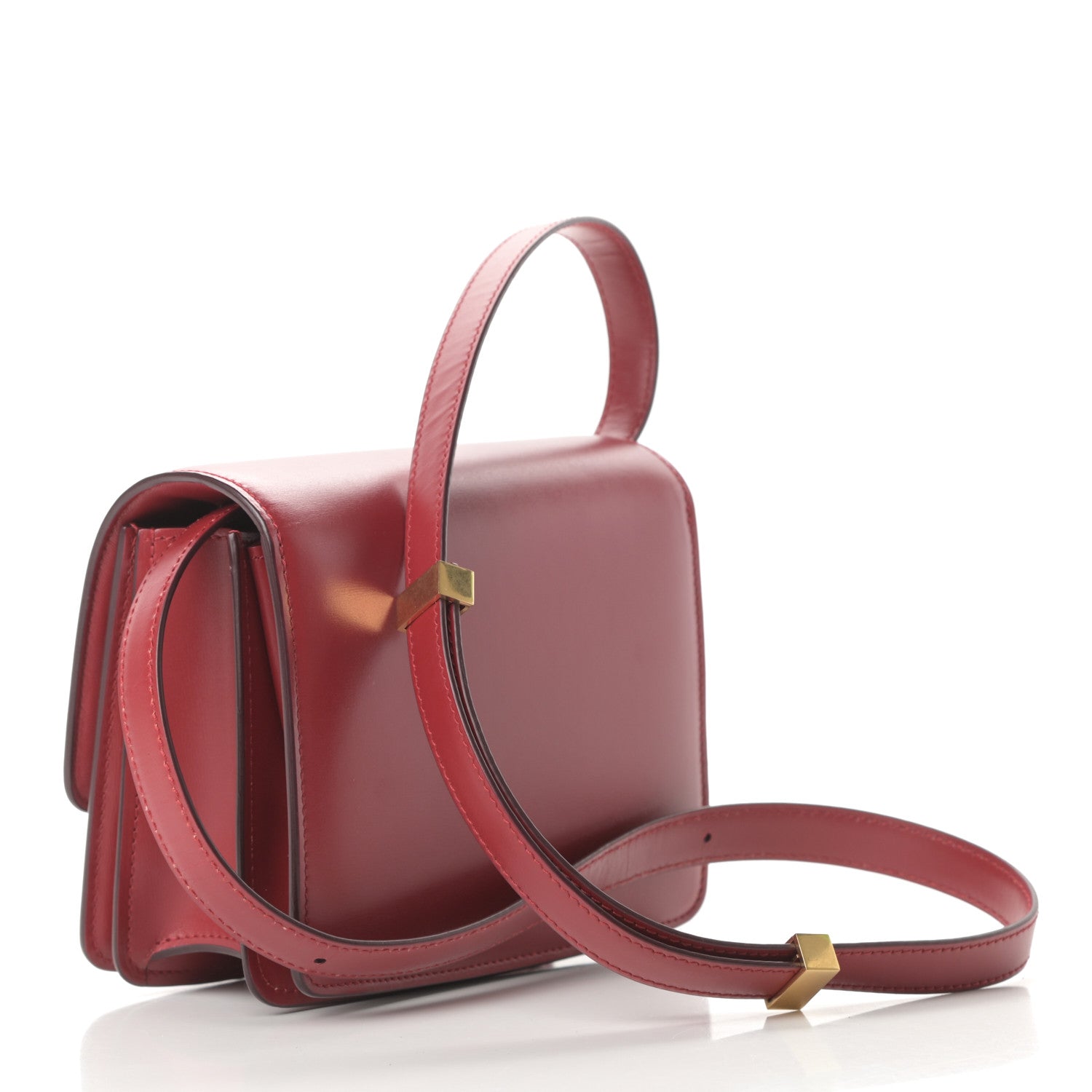Celine Smooth Calfskin Small Classic Box Flap Bag Red 3 of 11