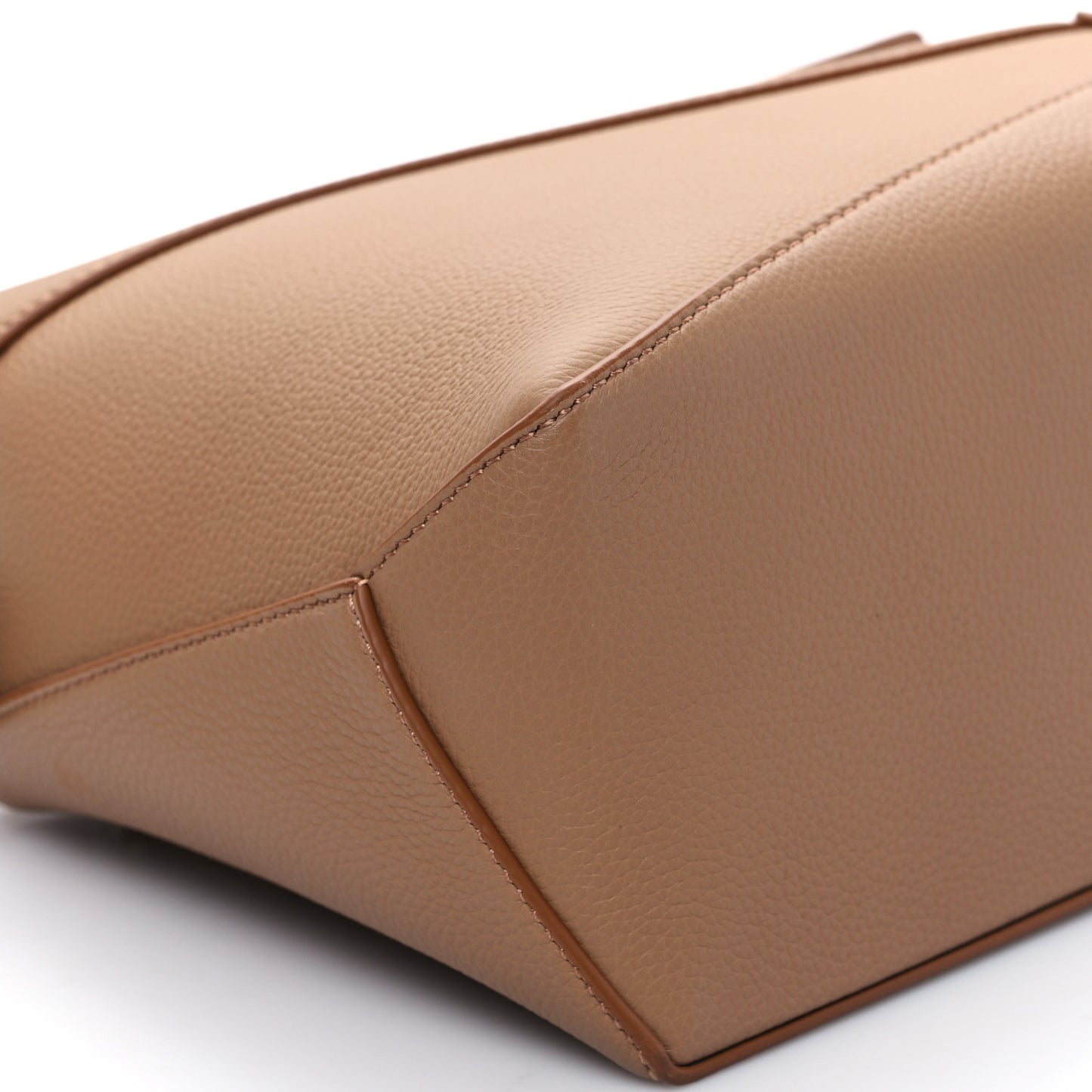 Grained Calfskin Small Puzzle Edge Bag Toffee
