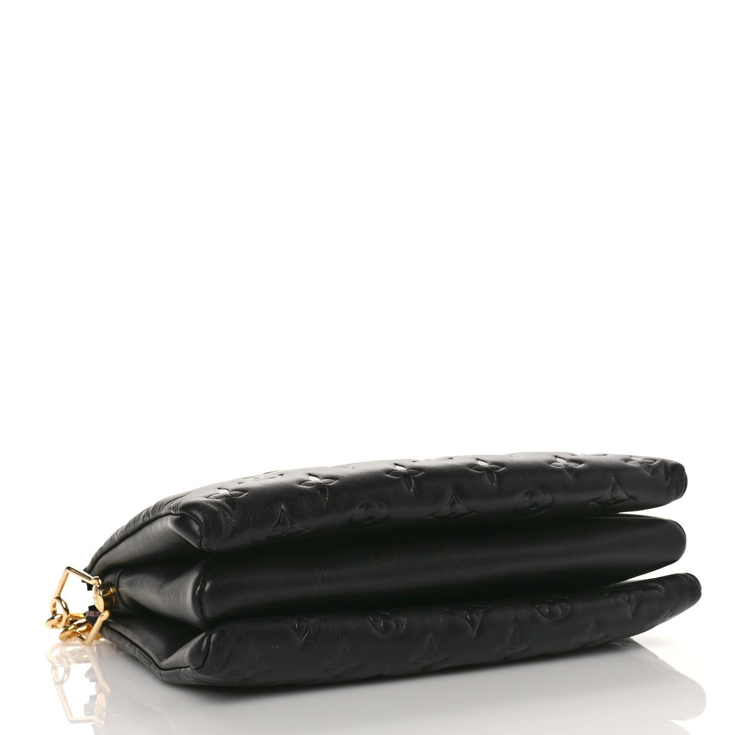 Lambskin Embossed Monogram Coussin PM Black