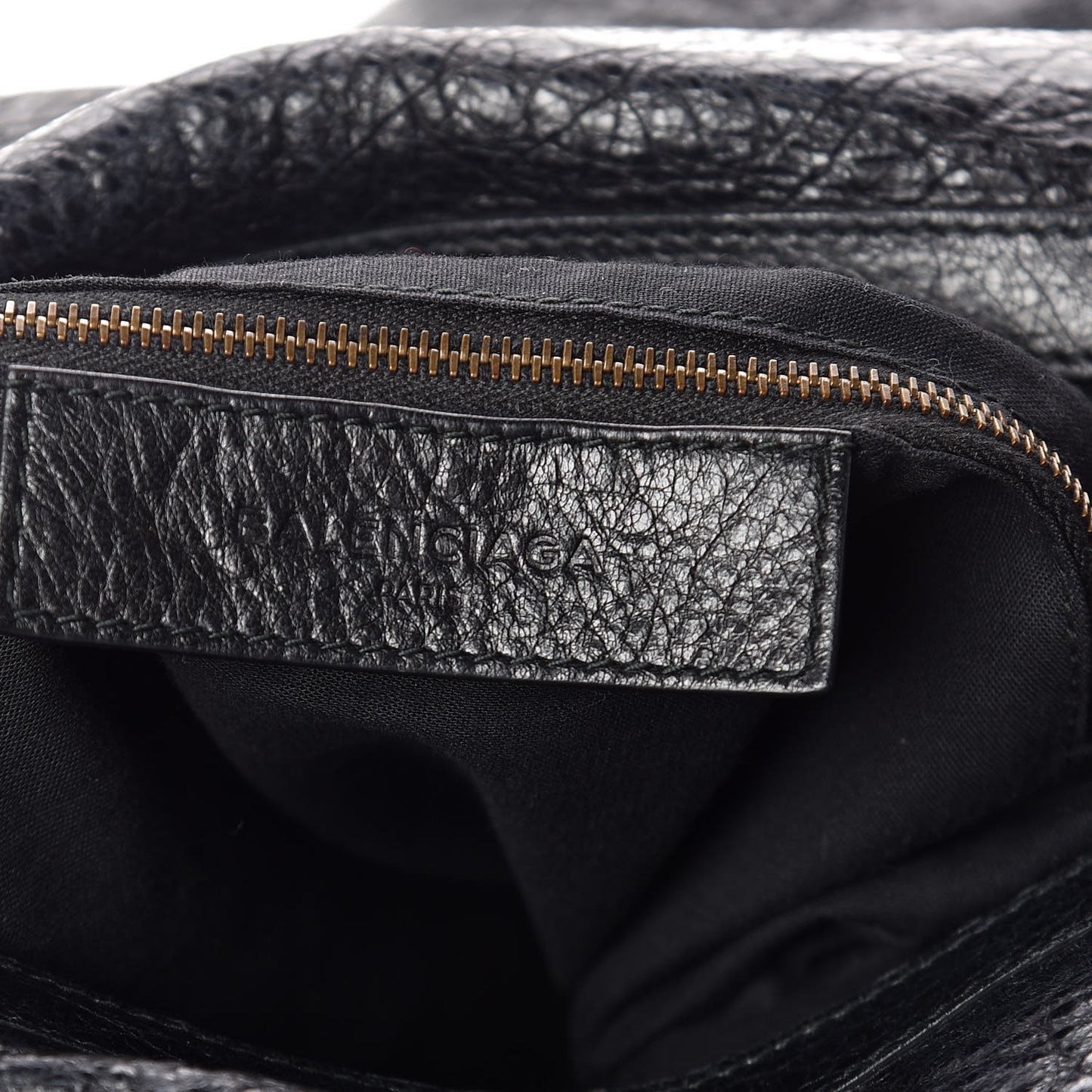 Agneau Classic Hardware Zip Traveler Backpack Black