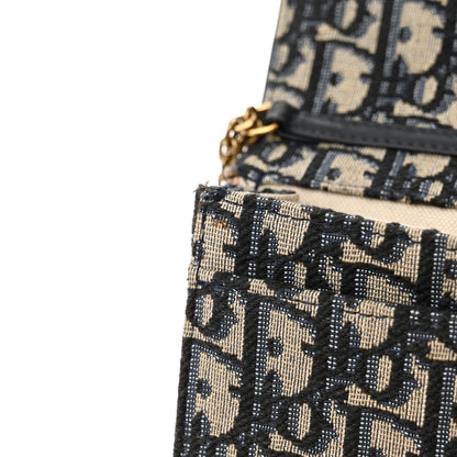 Christian Dior Oblique Saddle Chain Pouch Blue 12 of 12