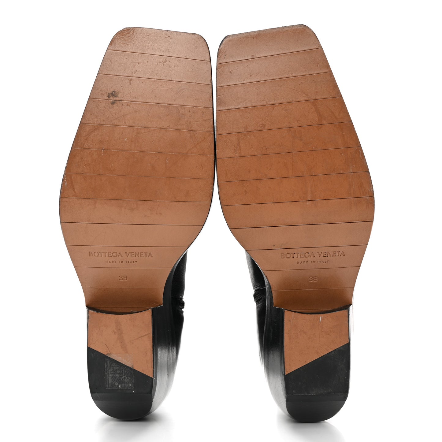 Calfskin Nappa Lean Over The Knee Boots 38 Black