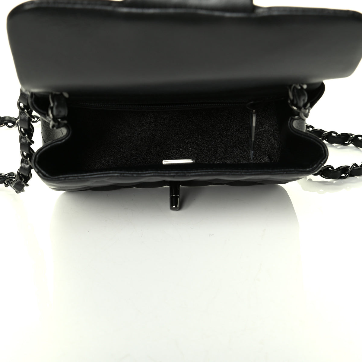 Chanel Lambskin Quilted Mini Square Flap So Black 4 of 4