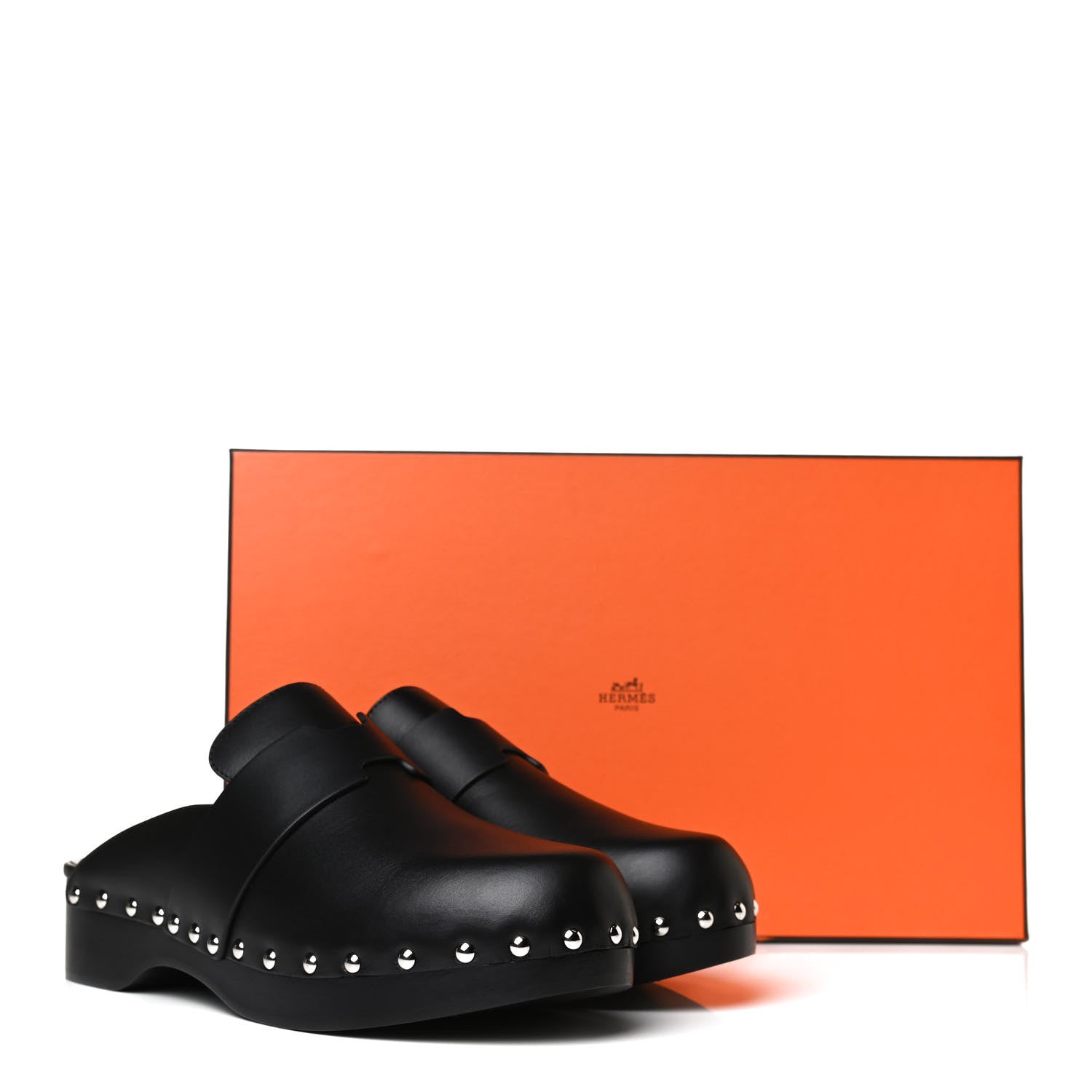 Hermes Calfskin Calya Mules 39 Black 12 of 12