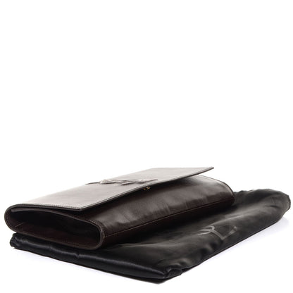 Saint Laurent Goatskin Large Belle de Jour Clutch Brown 4 of 7