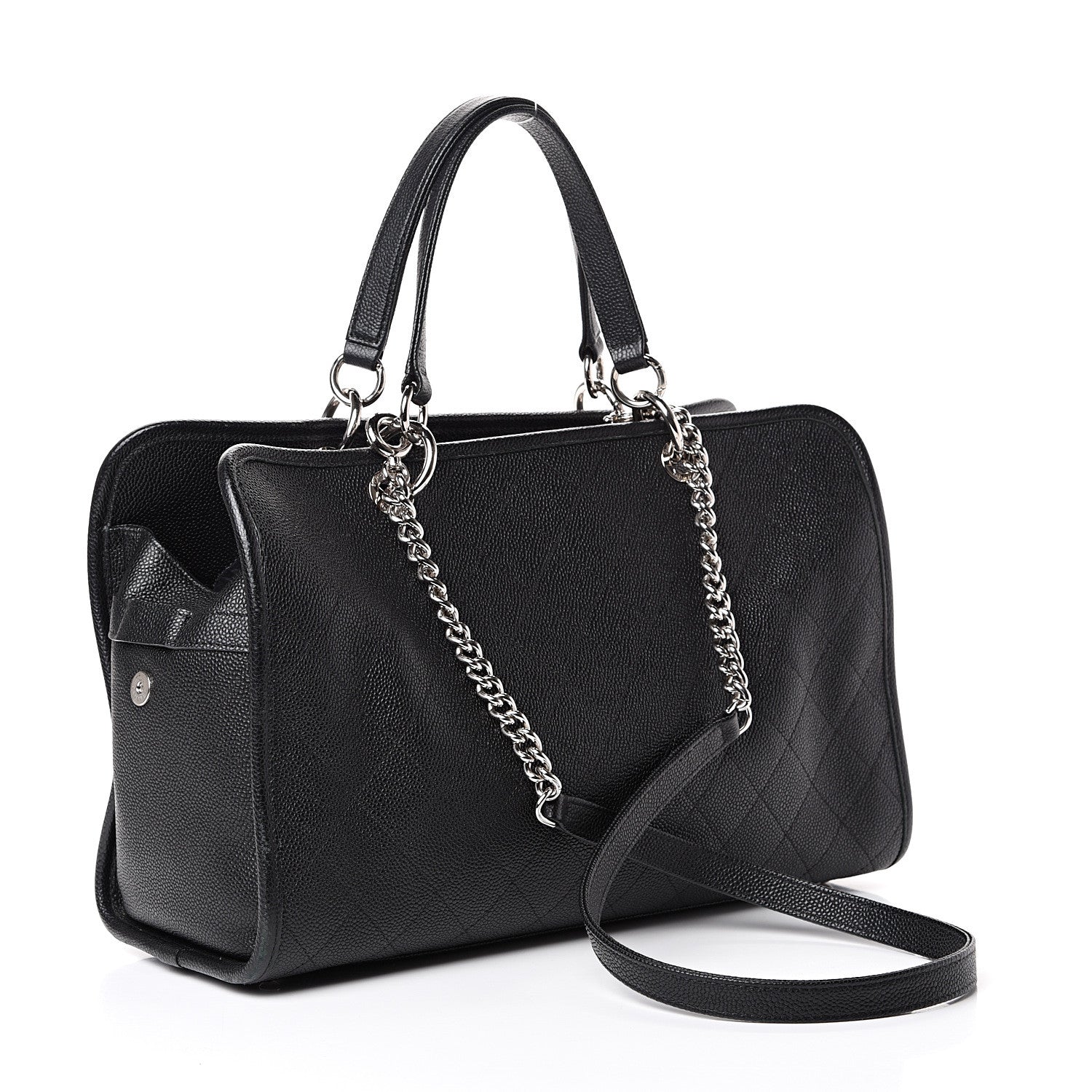Chanel Caviar Stitched Shopping Tote Black 3 of 14