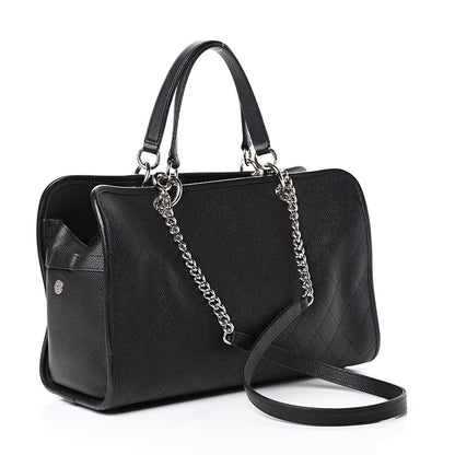 Chanel Caviar Stitched Shopping Tote Black 3 of 14