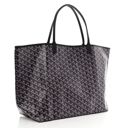Goyard Goyardine Saint Louis Claire Voie GM Black Purple 4 of 10