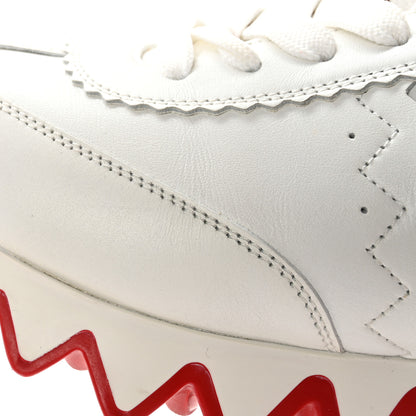 Christian Louboutin Calfskin Neoprene Womens Loubishark Sneakers 40.5 White 14 of 14