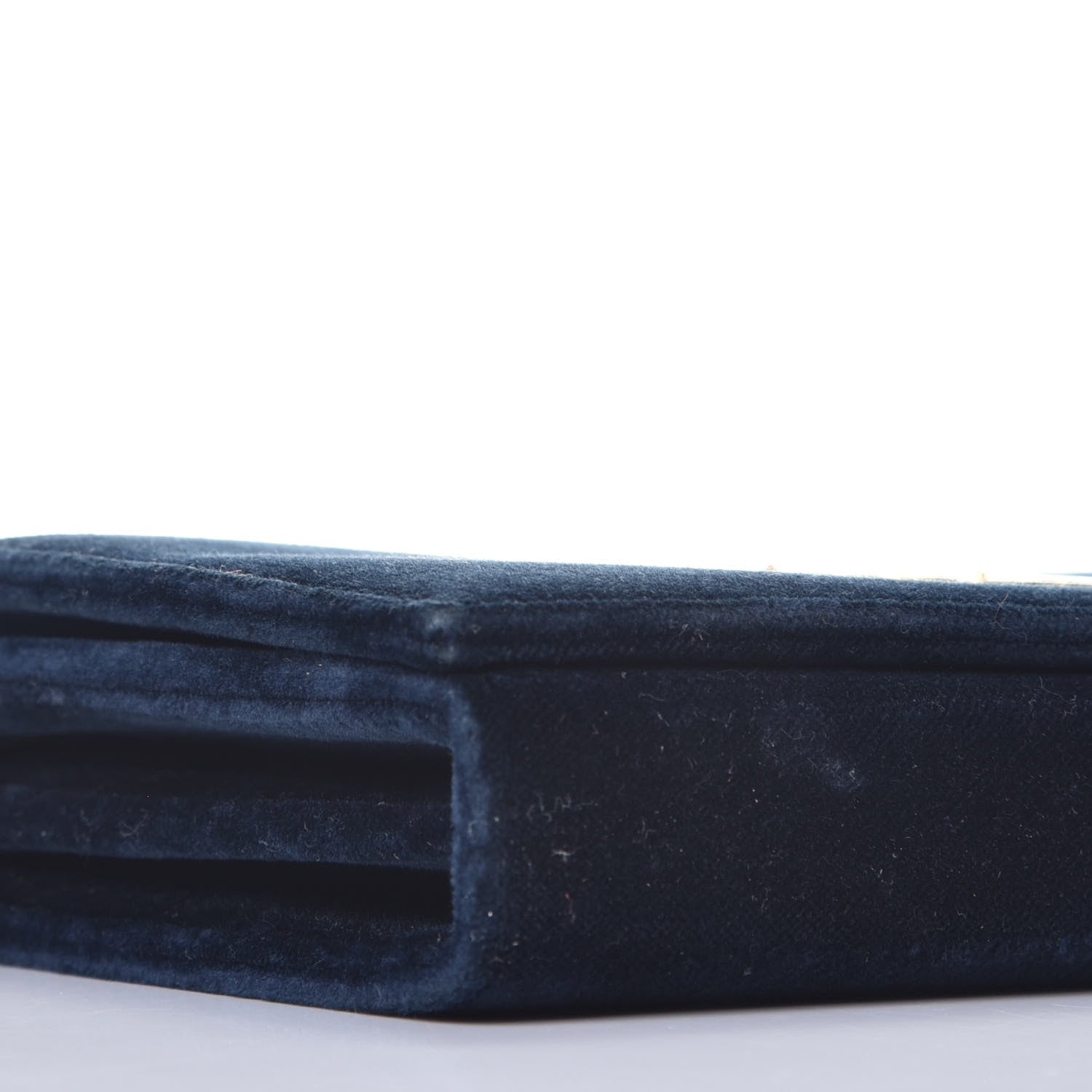 Saint Laurent Velvet Monogram Chain Wallet Legion Blue 7 of 8