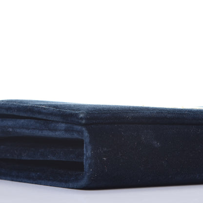 Saint Laurent Velvet Monogram Chain Wallet Legion Blue 7 of 8