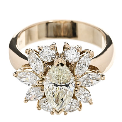 Parker & West by FASHIONPHILE 18K Yellow Gold Yellow Diamond 2.98ctw Flower Ring 53 6.25 7 of 10