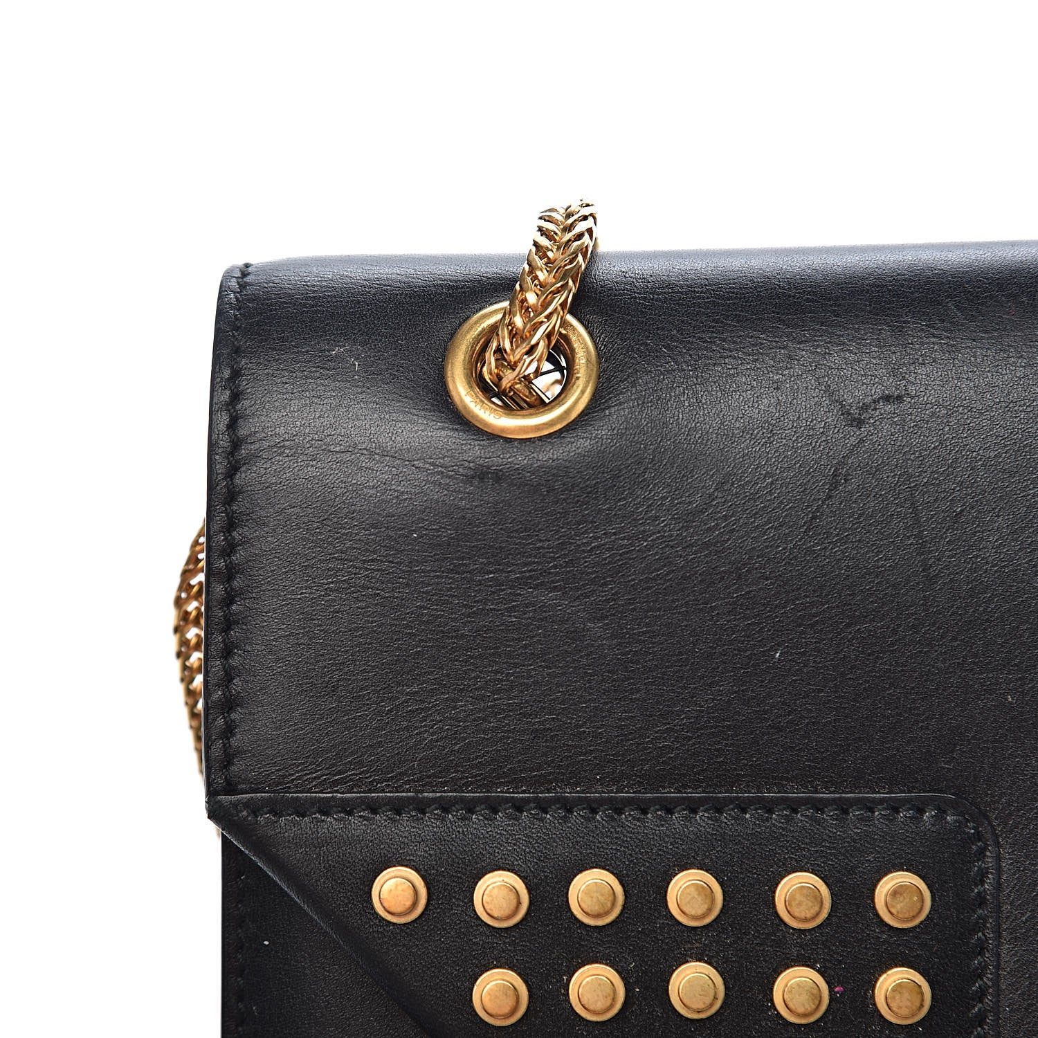 Saint Laurent Calfskin Studded Medium Betty Black 7 of 17