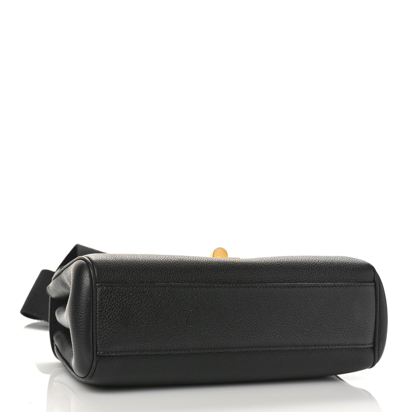Grained Calfskin Teen Soft 16 Shoulder Bag Black