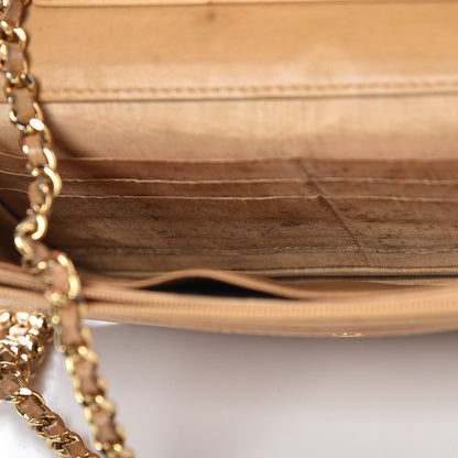 Chanel Caviar Timeless CC Wallet On Chain WOC Beige 9 of 16