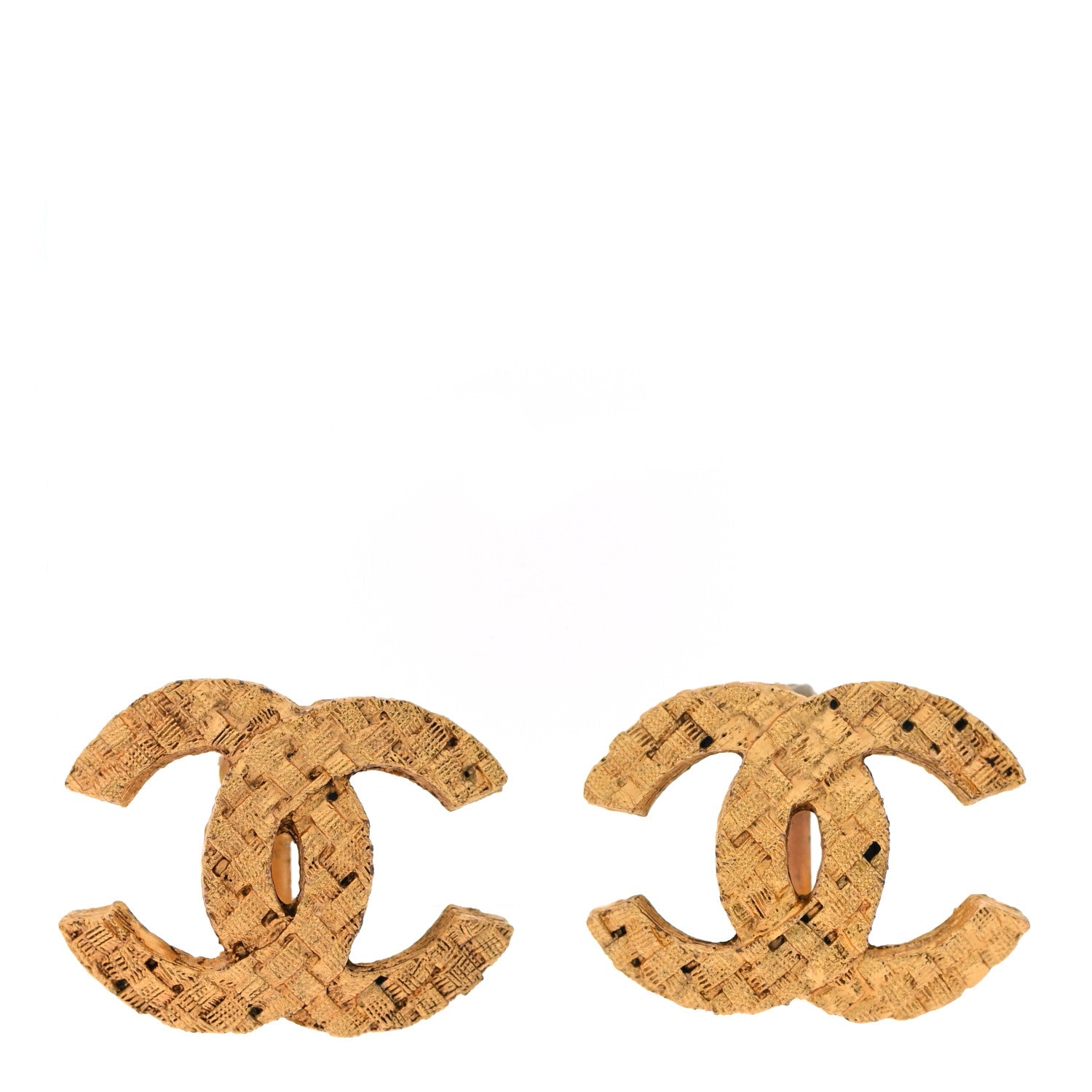 Chanel Quilted CC Clip On Earrings Gold 1 of 6